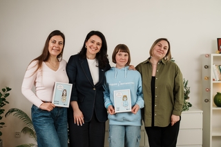 Azad Safarov, Viktoriia Matiusha, Olha Vovk and Tania Vovk