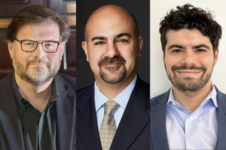 Aaron Sibarium, Robert Shibley and Jonah Goldberg